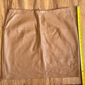 Missguided size 8 fake leather brown skirt